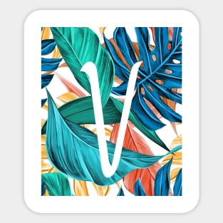 Tropical Alphabet “V” Sticker